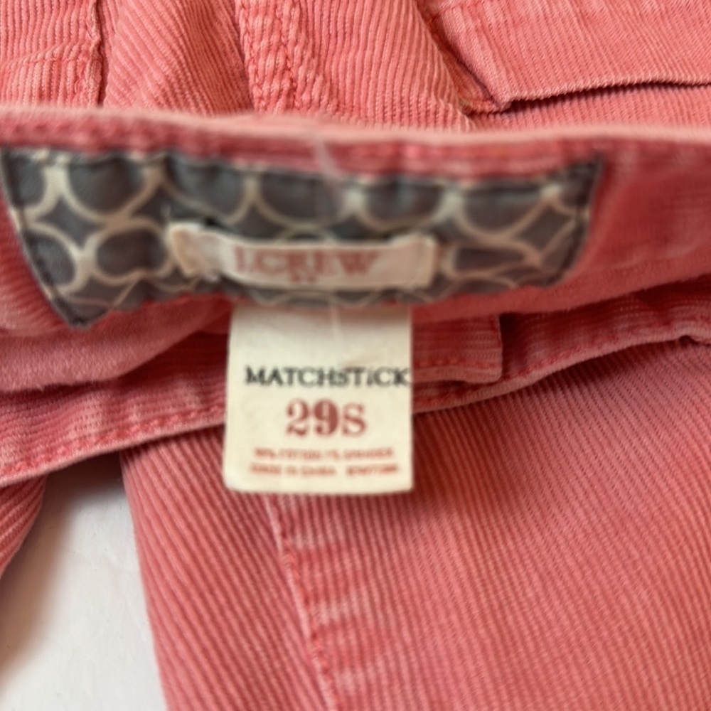 Blush Pink Corduroy Matchstick Pants | Low Rise Skinny · J.Crew - Picture 11 of 11